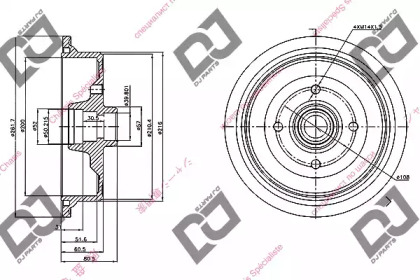 Тормозный барабан DJ PARTS BR1059